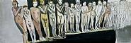 Marlene Dumas - Young Boys (Paintings) h: 100 x w: 300 cm / h: 39.4 x w: 118.1 in