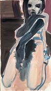 Marlene Dumas - Feather Stola (Paintings) h: 100 x w: 56 cm / h: 39.4 x w: 22 in