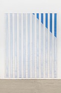 Daniel Buren - Paint On/Under Plexiglas on Serigraphy, Right Corner Up Out, No. 2 Blue, Situated Work, 2013