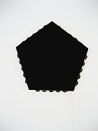Scoli Acosta - Black Pentagonal Monochrome (tambourine) n°3, 2012