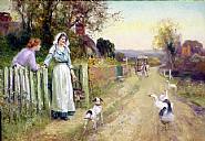 Henry John Yeend King - A Summer's Day In The Country (Paintings) h: 32 x w: 44 in / h: 81.3 x w: 111.8 cm