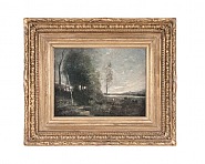 Paul Désiré Trouillebert - Twilight (Paintings) h: 20 x w: 24 in / h: 50.8 x w: 61 cm