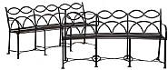 Lot #352: PAIR OF LATE GEORGE III BLACK-PAINTED CAST-IRON SETTEES