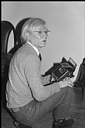 Andy Warhol with Polaroid SX70, The Factory