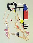 Monica Sitting with Mondrian