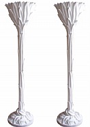 Serge Roche - A Pair of Serge Roche Plaster Torcheres, France, circa 1930s, 1930-1939