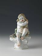 A seated Putto with a Duck, possibly an Allegory of Winter