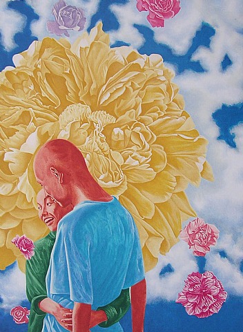   Fang Lijun, Couple-Flowers