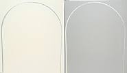 Poured Reversal Painting: white, grey