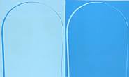 Poured Reversal Painting: light blue, blue