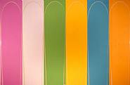 Poured Painting: pink, cream, pale green, yellow, pale turquoise, orange