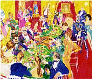LeRoy Neiman - BADEN-BADEN (Prints and Multiples) h: 36 x w: 42 in / h: 91.4 x w: 106.7 cm