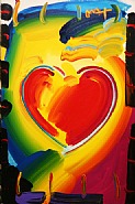 Peter Max - Heart Series IV #2 (Paintings) h: 36 x w: 24 in / h: 91.4 x w: 61 cm