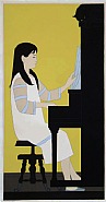 Will Barnet - At the Piano (Prints and Multiples) h: 41 x w: 29 in / h: 104.1 x w: 73.7 cm