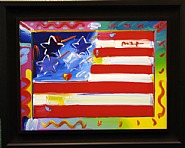 Peter Max - Flag (Paintings) h: 39.5 x w: 29.5 in / h: 100.3 x w: 74.9 cm