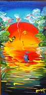 Peter Max - Better World Detail Version V #2 (Paintings) h: 24 x w: 48 in / h: 61 x w: 121.9 cm