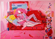 Peter Max - Degas & Woman (Prints and Multiples) h: 26 x w: 36 in / h: 66 x w: 91.4 cm