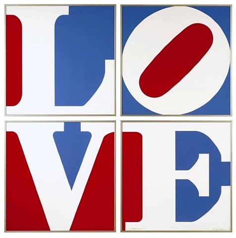  Robert Indiana, Four Panel Love