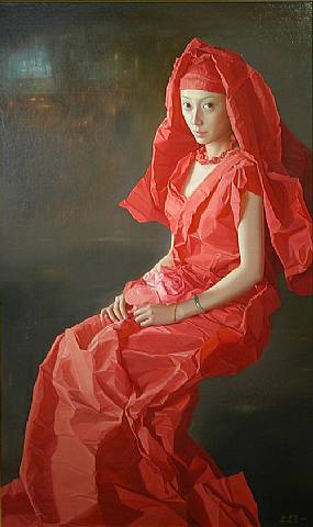   Zeng Chuanxing, Red Paper Bride, Waiting