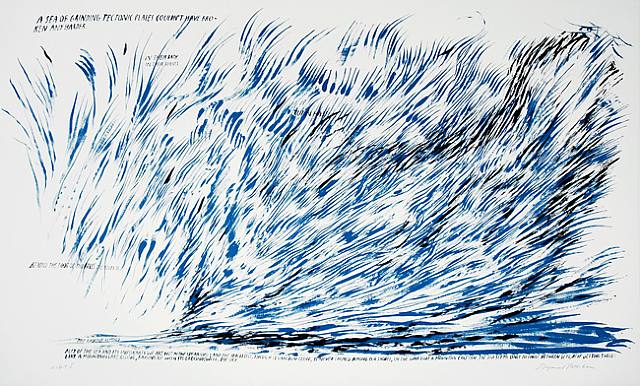  Raymond Pettibon, Untitled (A Sea of Grinding Tectonic Plates…)