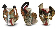 Betty Woodman - Three Winged Vessels (Ceramics)