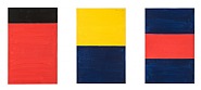 Ohne Titel (rot/schwarz; gelb/blau; blau/rot/blau)