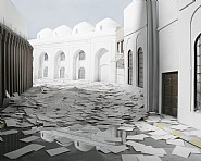 Wafaa Bilal - Book Market, The Ashes Series, 2003-2013