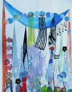 Cosmic Axis with Suspended Lake, Braids and Yellow Waterfall