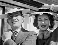 Fiona Campbell-Walter und Conde Tonales Gamzo (Februar 1953, St. Moritz)