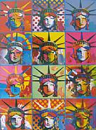 Peter Max - Liberty and Justice For All (Paintings) h: 24 x w: 18 in / h: 61 x w: 45.7 cm