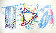 James Rosenquist - Wall Street Journal, Dinner Triangles (Works on Paper (Drawings, Watercolors etc.)) h: 23 x w: 40 in / h: 58.4 x w: 101.6 cm