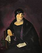 George Wesley Bellows - Portrait of Mrs. Walter Richter (Paintings) h: 40 x w: 32 in / h: 101.6 x w: 81.3 cm