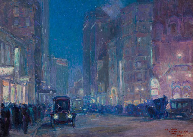  Charles Hoffbauer, New York Street Scene