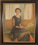 John White Alexander - Portrait of a Lady (Elizabeth A. Alexander) (Paintings) h: 49.5 x w: 36.5 in / h: 125.7 x w: 92.7 cm