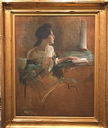 John White Alexander - Seated Woman (sketch) (Paintings)