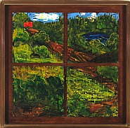 Jennifer Bartlett - Green Landscape (Paintings) h: 25 x w: 25 in / h: 63.5 x w: 63.5 cm