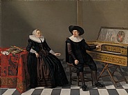 Gerard van Donck - Portrait of Nicolaes Willemsz. Lossy (c.1604-1664), city organist of the Nieuwe Kerk in Amsterdam, and his wife Marritgen Pieters, 1633
