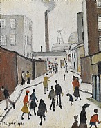 Street scene near a factory