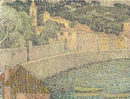 Henri Le Sidaner - Le Port, Saint-Jean-Cap-Ferrat (Paintings) h: 19 x w: 24.8 cm / h: 7.5 x w: 9.8 in