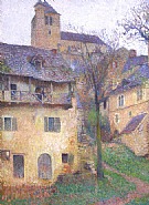 Henri Jean Guillaume Martin - Rue Montant vers L’Église de Saint-Cirq-Lapopie (Paintings)
