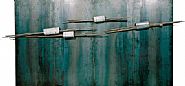 Jannis Kounellis - Untitled (Sculptures) h: 200 x w: 418 cm / h: 78.7 x w: 164.6 in