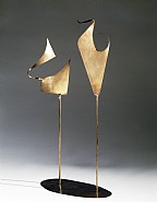 Fausto Melotti - Brass (Sculptures) h: 54 x w: 25 x d: 14 cm / h: 21.3 x w: 9.8 x d: 5.5 in