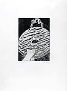 Maria Lassnig - Kabeltisch (Prints and Multiples) h: 64 x w: 47.5 cm / h: 25.2 x w: 18.7 in