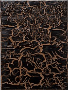 Ed Moses - Black Over Bronze (Paintings) h: 48 x w: 36 in / h: 121.9 x w: 91.4 cm