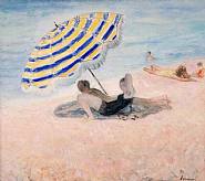 Henri Lebasque - Beach Scene on the Mediterranean (Paintings)