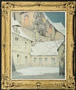 Henri Le Sidaner - La maison sous l’église, hiver (Paintings) h: 32 x w: 25.5 in / h: 81.3 x w: 64.8 cm