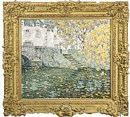 Henri Le Sidaner - Automne d’oré, Quimperlé (Paintings) h: 28 x w: 32 in / h: 71.1 x w: 81.3 cm