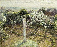 Henri Le Sidaner - Apple Trees in Flower, Gerberoy, Garden of the Artist (Paintings) h: 23.6 x w: 28.8 in / h: 59.9 x w: 73.2 cm