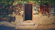 Henri Jean Guillaume Martin - La Porte D’ Entrée d’une Maison dans Labastide du Vert (Paintings) h: 21 x w: 37 in / h: 53.3 x w: 94 cm