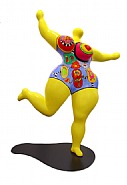 Niki de Saint Phalle - DAWN (Yellow) (Sculptures) h: 55.1 x w: 44.5 x d: 14.6 in / h: 140 x w: 113 x d: 37.1 cm